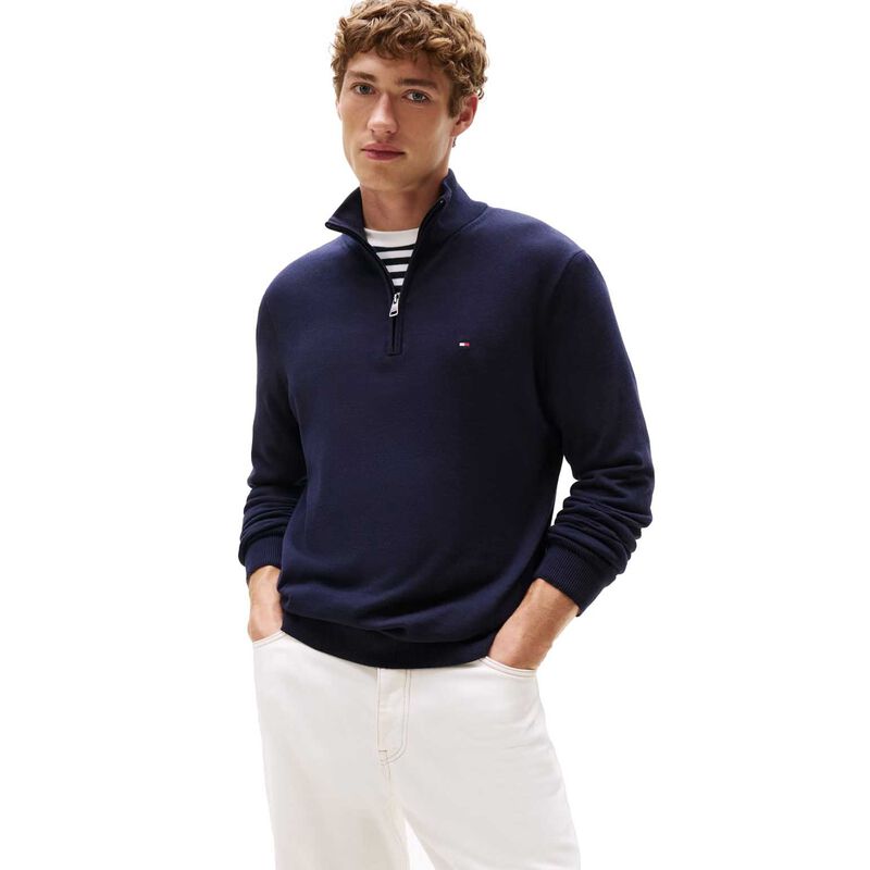 Tommy Hilfiger Essential Cotton Zip Mock image number 0